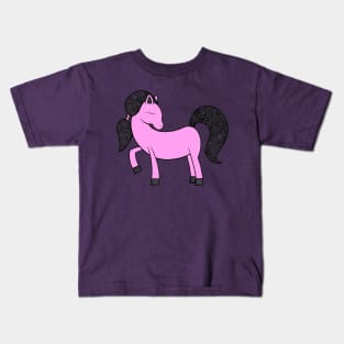 Pink Ponytail Kids T-Shirt